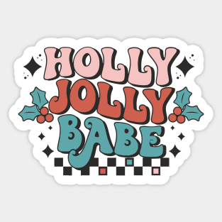 Holly Jolly Babe Sticker